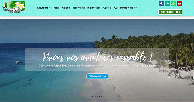 Site Tropical Paradise Excursions en République Dominicaine