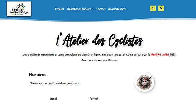 Site Ateliers des cyclistes